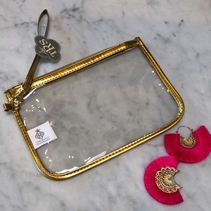 SOLD! Royal Standard Clear Wristlet Gold Clutch